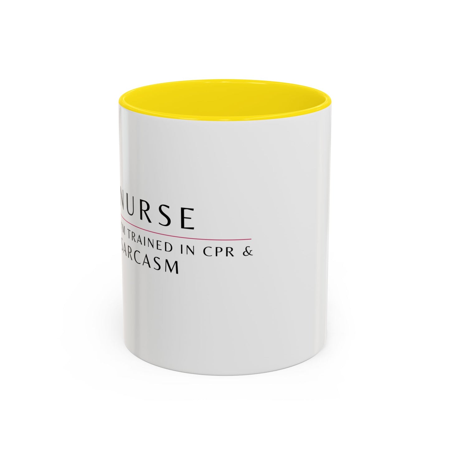 Nurse Floral Coffee Mug – "I’m Trained in CPR and Sarcasm"