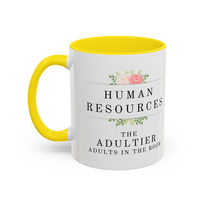 Human Resources Floral Coffee Mug: "Because Common Sense Isn’t That Common"