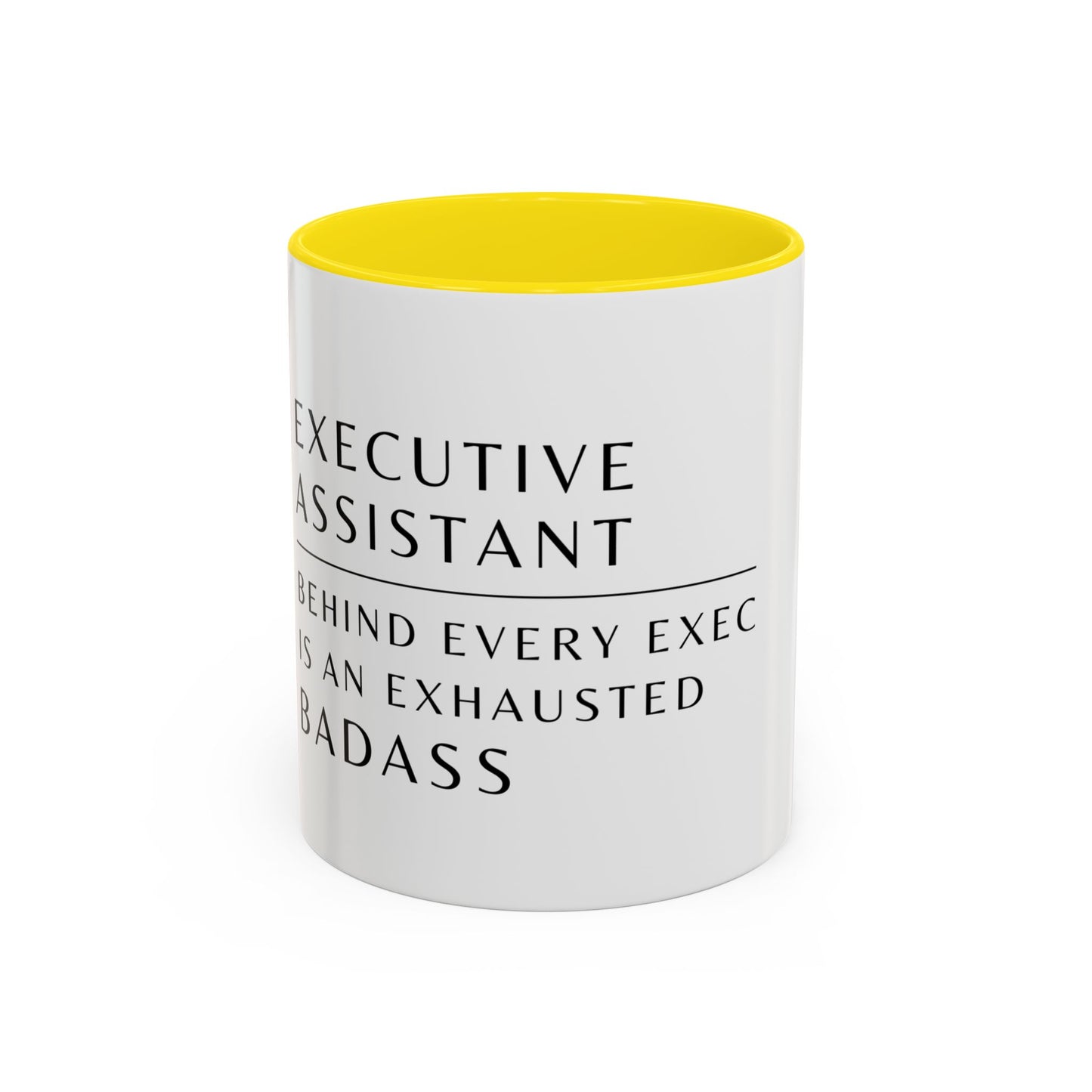 Executive Assistant Floral Coffee Mug – “Behind every exec is an exhausted badass.”