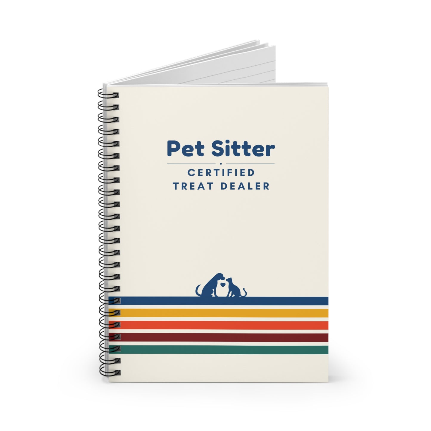Pet Sitter Spiral Notebook – “Certified Treat Dealer.”