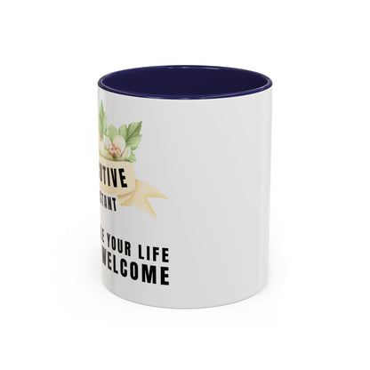 Executive Assistant Floral Coffee Mug - "I schedule your life. You're welcome."