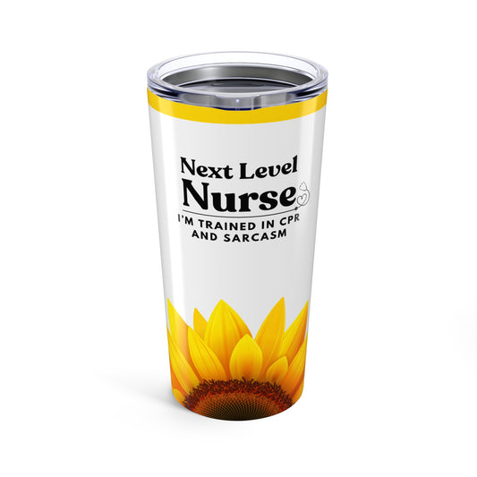 Nurse Tumbler 20 oz. – “I’m Trained in CPR and Sarcasm”