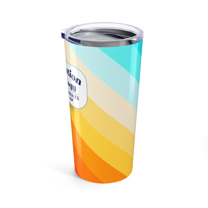 Information Technology 20 oz. Tumbler — “Babysitting Adults Since Dial-Up” Retro Chevron 20oz Travel Cup