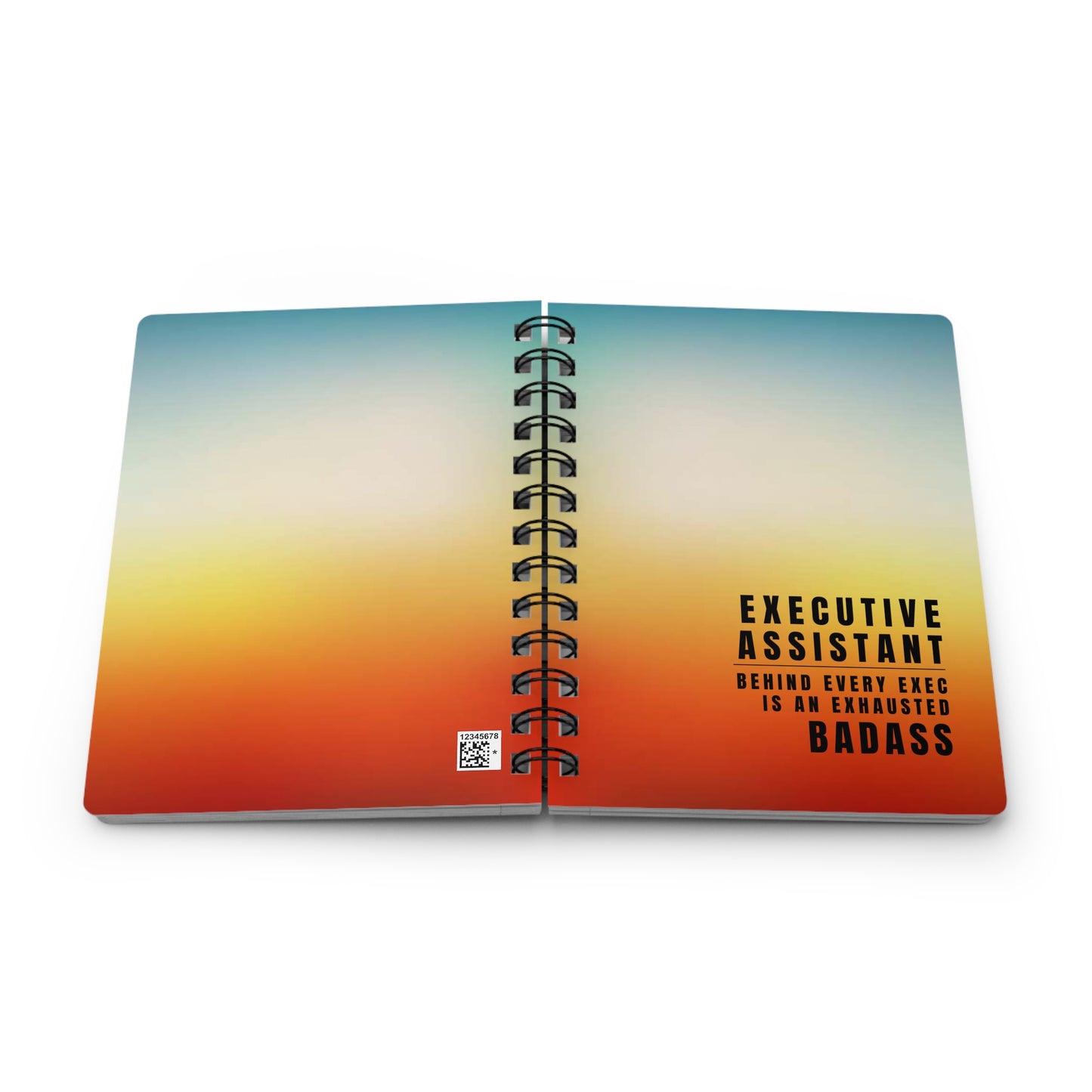 Executive Assistant Gradient Spiral Notebook – “Behind every exec is an exhausted badass.”