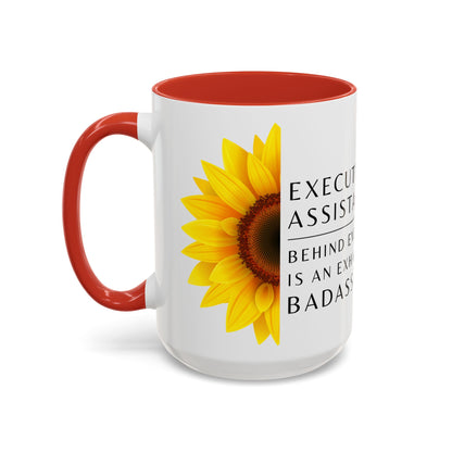 Executive Assistant Floral Coffee Mug – “Behind every exec is an exhausted badass.”