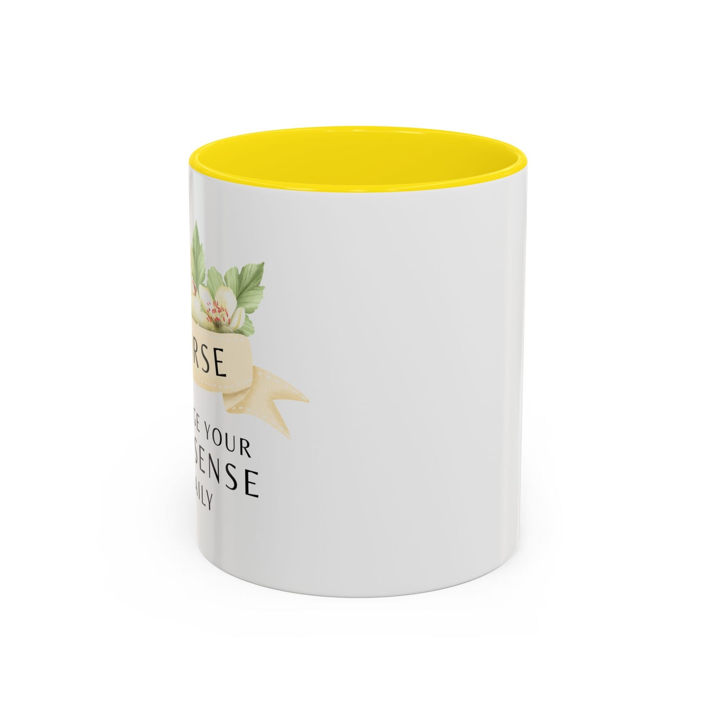 Nurse Floral Coffee Mug – "I Triage Your Nonsense Daily"