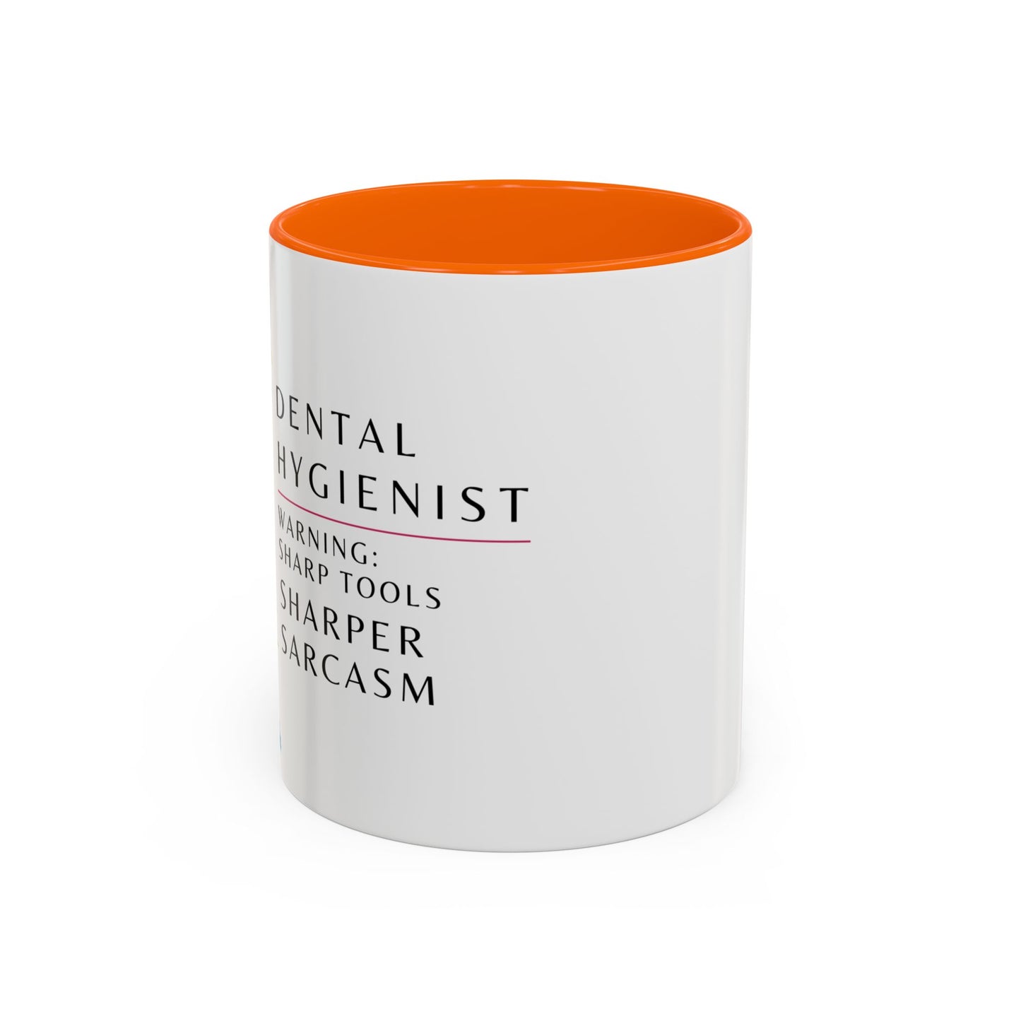 Dental Hygienist Floral Coffee Mug – "Warning: Sharp Tools, Sharper Sarcasm"