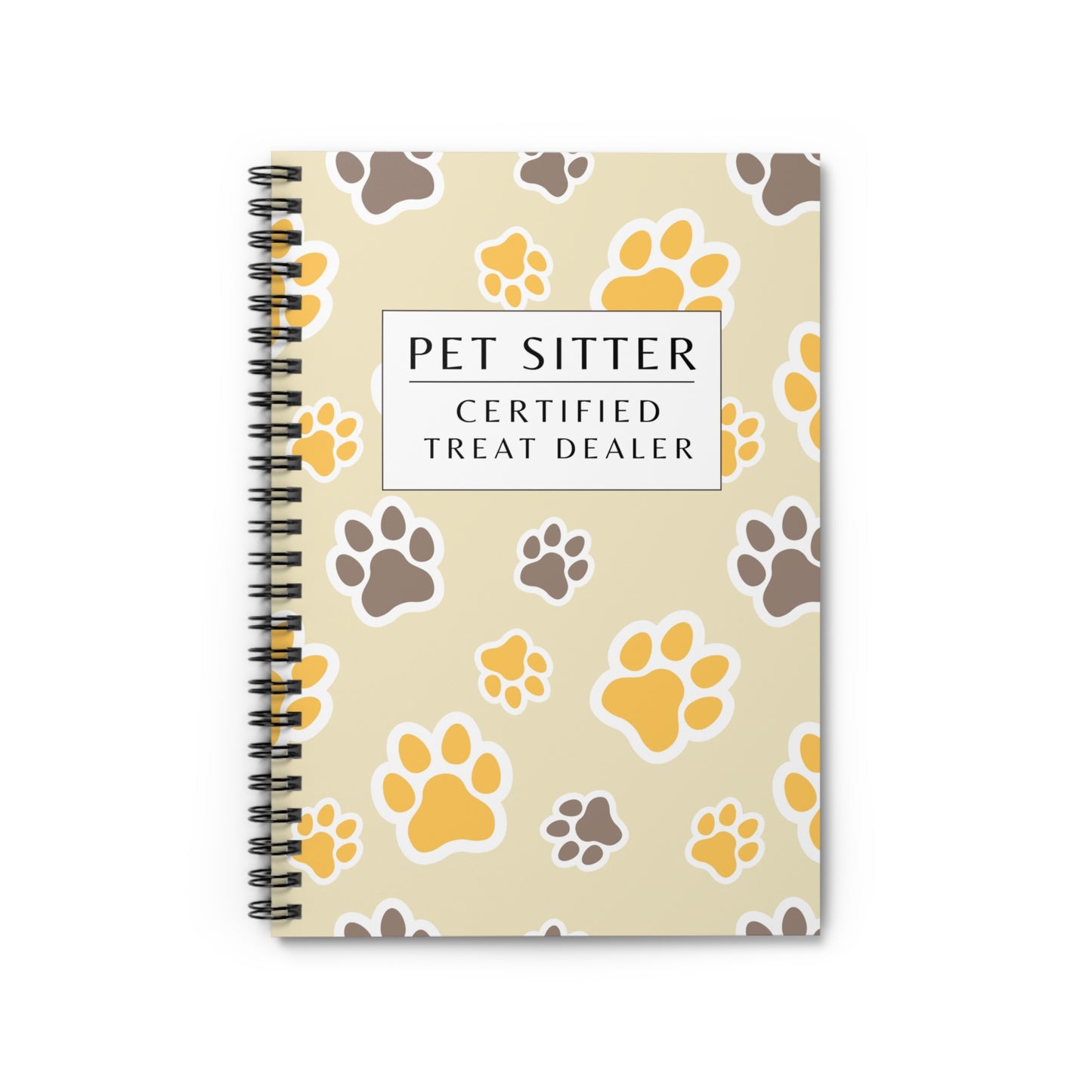 Pet Sitter Spiral Notebook – “Certified Treat Dealer.”