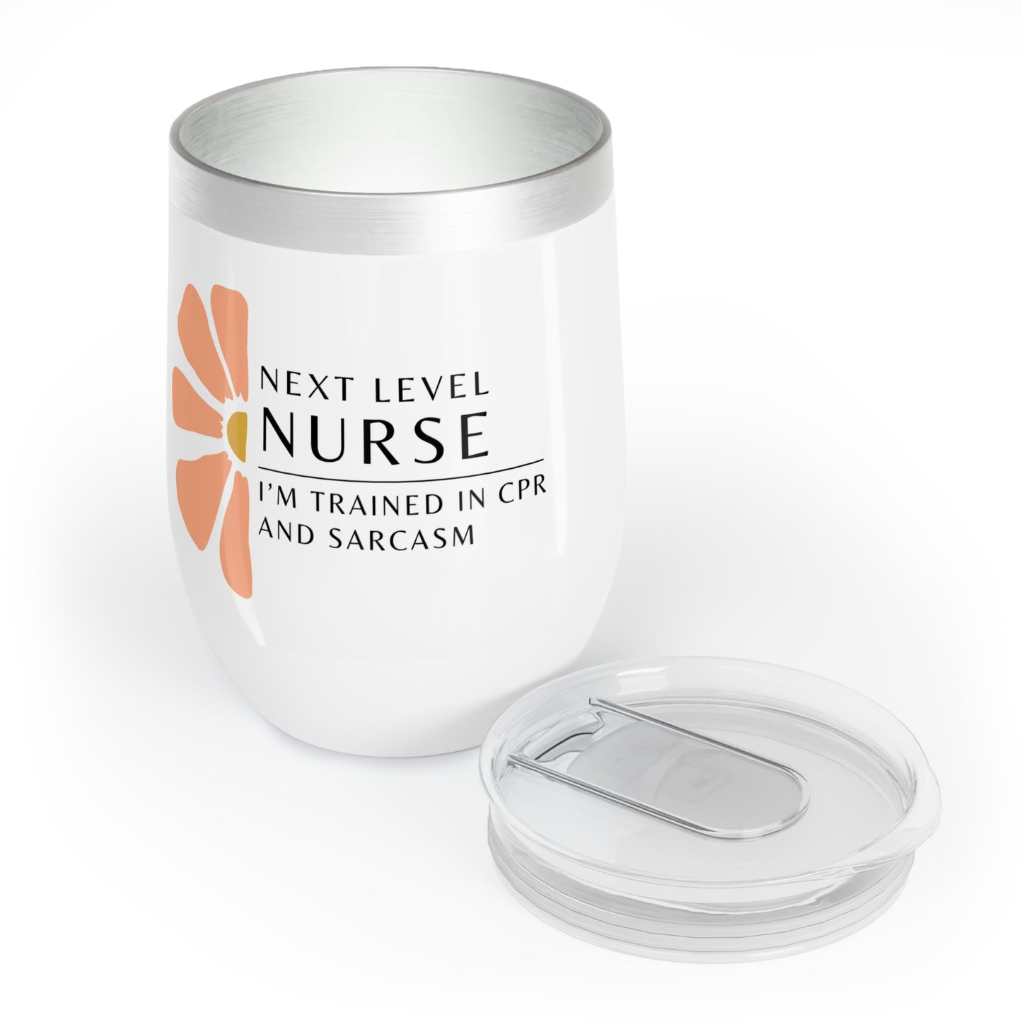 Nurse Wine Tumbler – “I’m trained in CPR & Sarcasm”