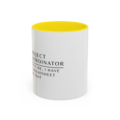 Project Coordinator Rainbow Mandala Coffee Mug – “Trust me, I have a spreadsheet for that.”