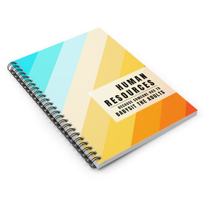 Human Resources Striped Spiral Notebook