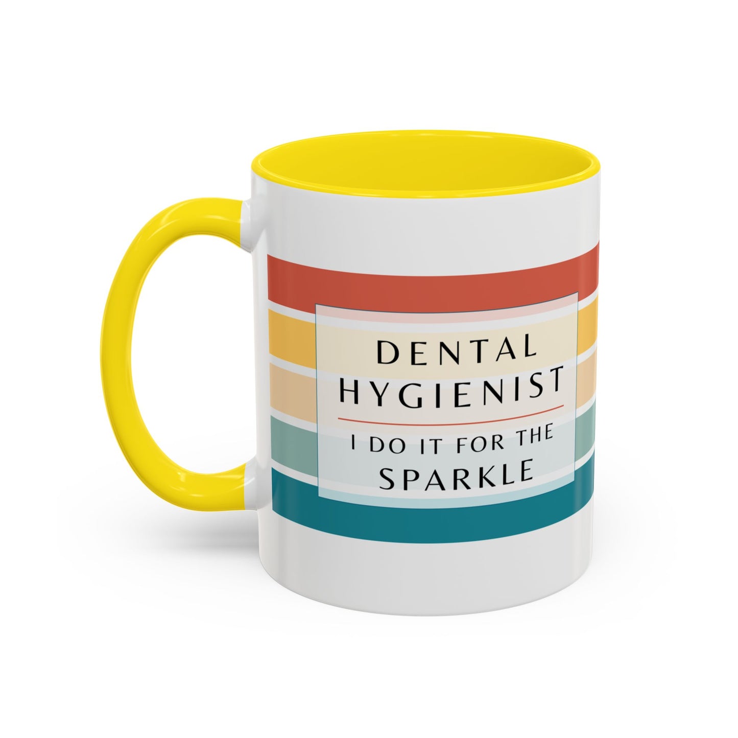 Dental Hygienist Striped Coffee Mug – "I Do It for the Sparkle"