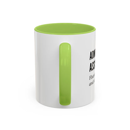 Administrative Assistant Coffee Mug: "Fluent in Sarcasm and Scheduling"