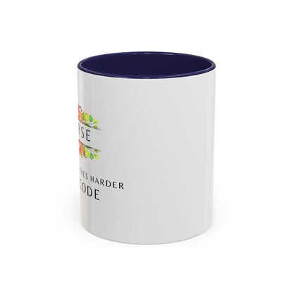Nurse Floral Coffee Mug – "If I Roll My Eyes Any Harder, I’ll Code"