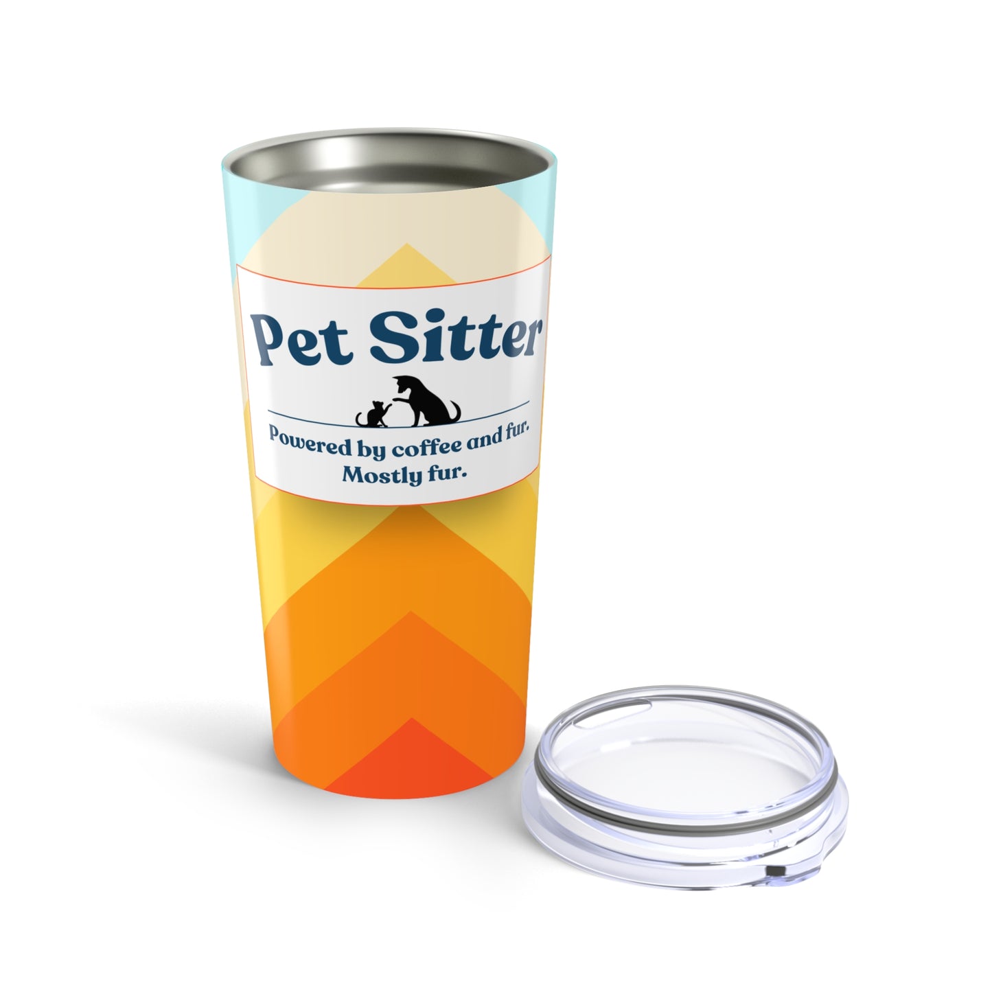 Pet Sitter Tumbler 20 oz. – “Powered by Coffee and Fur. Mostly Fur.”