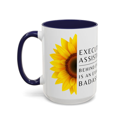 Executive Assistant Floral Coffee Mug – “Behind every exec is an exhausted badass.”