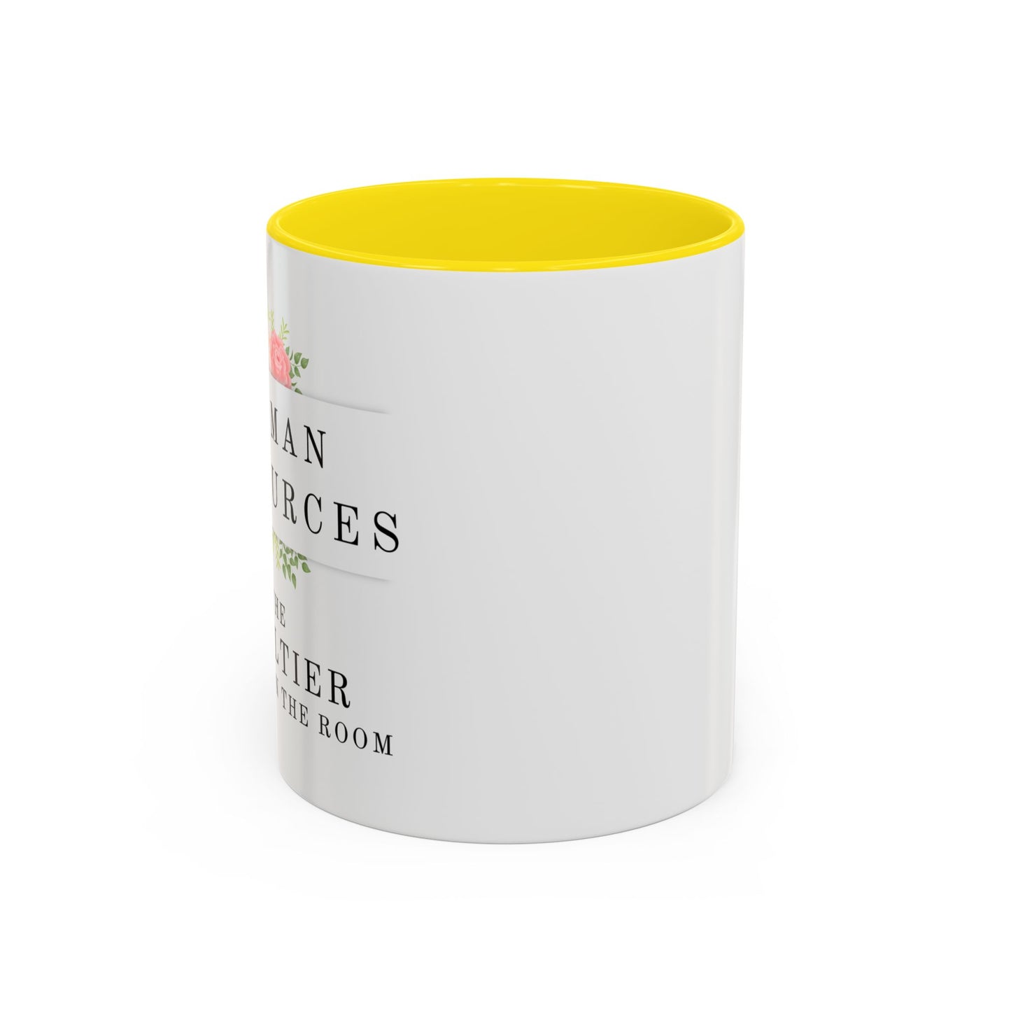 Human Resources Floral Coffee Mug: "Because Common Sense Isn’t That Common"
