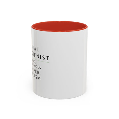 Dental Hygienist Coffee Mug – "Warning: Sharp Tools, Sharper Sarcasm"