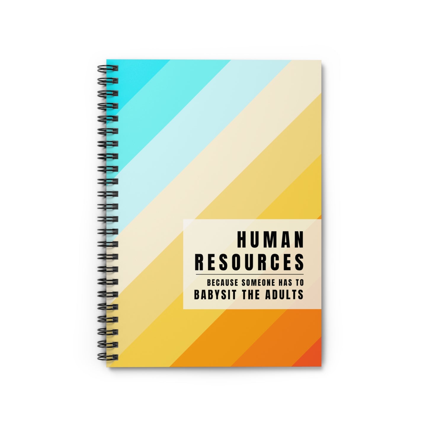 Human Resources Striped Spiral Notebook