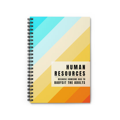 Human Resources Striped Spiral Notebook