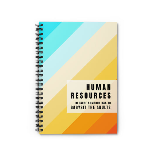 Human Resources Striped Spiral Notebook