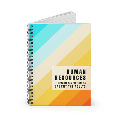 Human Resources Striped Spiral Notebook