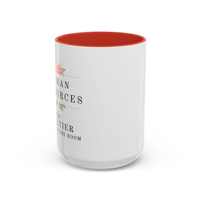 Human Resources Floral Coffee Mug: "Because Common Sense Isn’t That Common"