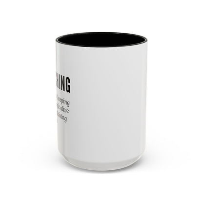 Teacher Coffee Mug – “The art of keeping small humans alive while explaining fractions”