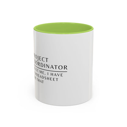 Project Coordinator Rainbow Mandala Coffee Mug – “Trust me, I have a spreadsheet for that.”