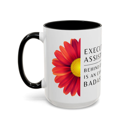 Executive Assistant Floral Coffee Mug – “Behind every exec is an exhausted badass.”