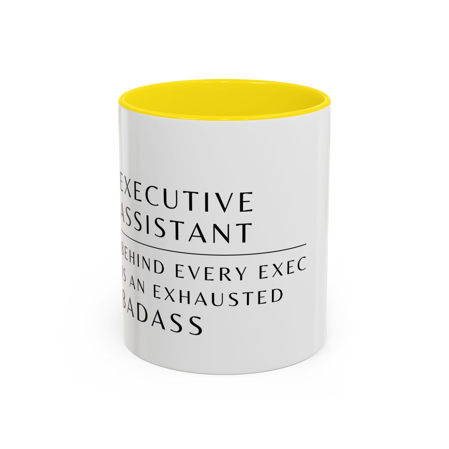 Executive Assistant Floral Coffee Mug – “Behind every exec is an exhausted badass.”