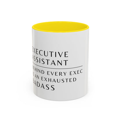 Executive Assistant Floral Coffee Mug – “Behind every exec is an exhausted badass.”